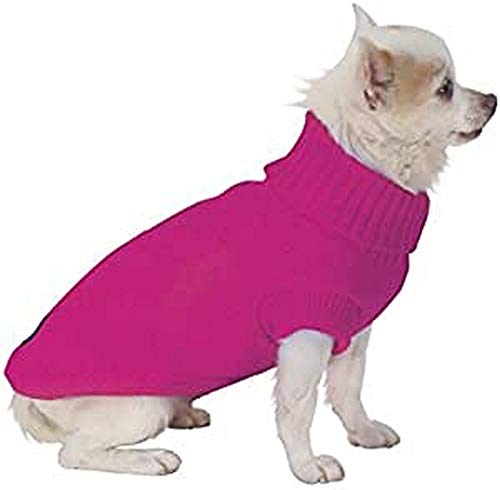 Croci C7174197 Suéter Cuello de Tortuga, para Perros, Valencia Rosa 80 cm