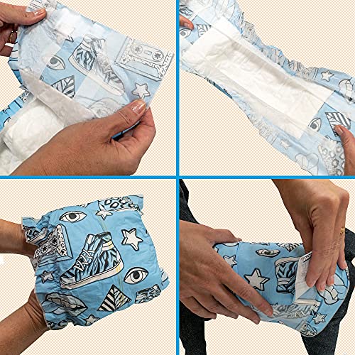 Croci Dog Nappy - Faja Absorbente para Perros Macho Pop XL Ø 60 – 85 cm, 12 Unidades – 480 g