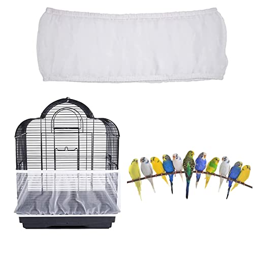 Cubiertas para Jaulas, Jaula De Pájaros La Red Loro Jaula De Pájaros Cubierta Funda para Jaula Pájaro Jaula Protectora Guard Protector Falda de Jaula Pájaro Prueba de Polvo Funda Jaula Pajaro Blanco