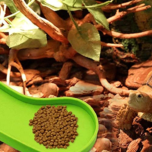 Cuenco de Alimentación de Reptiles, 2pz Cuenco de Pies para Reptil Plato de Cuenco de Agua Comida para Tortuga Plato de Hoja para Reptil para Tortuga Serpiente de Maíz Mascota Crawl Que Beben Comer