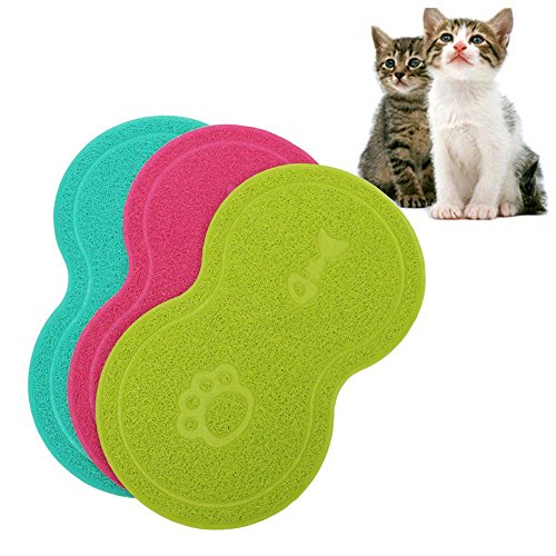 Cuteco - Alfombrilla antideslizante de silicona para colocar el tazón de alimento de la mascota, resistente al agua, para gatos y perros