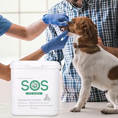 CUTULAMO Toallitas de Limpieza para Mascotas, Toallitas Húmedas para los Ojos Suaves Y No Irritantes, Suaves Y Cómodas, Duraderas para Perros