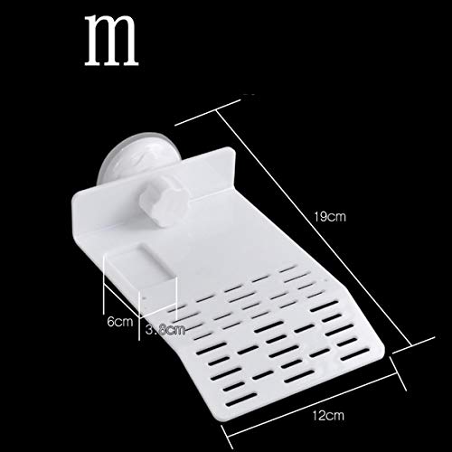 dancepandas Tortuga Plataforma 2PCS Isla Flotante para Tortugas Acuario Plataforma con Ventosas, Plástico Tortuga del Muelle del Embarcadero Basking Plataforma (m)