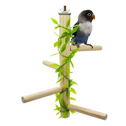 Dashun Juguete de Perchas de Madera para Jaula de pájaros para pájaros, Juguete de Apoyo para pájaros para periquitos pequeños, pinzones, periquitos, guacamayos, cacatúas, agapornis