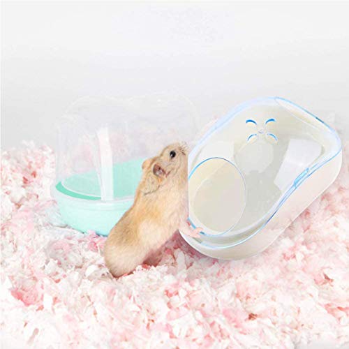 DBAILY Bañera de Arena de Hámster, 2pcs Baño de Arena Bañera para Mascotas Pequeñas Baño Sala de Plástico con Pala para Pequeños Animales Guinea Pig Hurón Gerbil Chinchilla