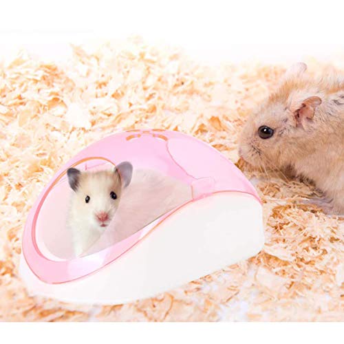 DBAILY Bañera de Arena de Hámster, 2pcs Baño de Arena Bañera para Mascotas Pequeñas Baño Sala de Plástico con Pala para Pequeños Animales Guinea Pig Hurón Gerbil Chinchilla