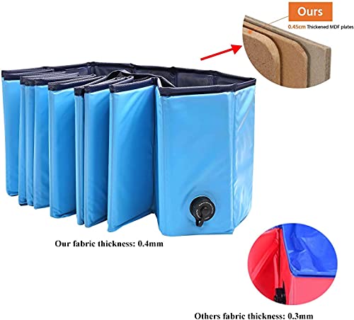 DBREAKS Piscina para Perro Grandes 120CM, Piscina Plegable para Mascotas, Bañera para Gatos Azul, Bañera Perros y Gatos, Adecuado para Interior Exterior