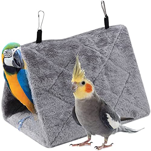 DC CLOUD Cama Hamster Jaulas para Agapornis Colgante de pájaro casa Mascotas Hamaca Budgie Juguetes Jaula para Mascotas Hamaca Pequeña Mascota Cama Gray,S