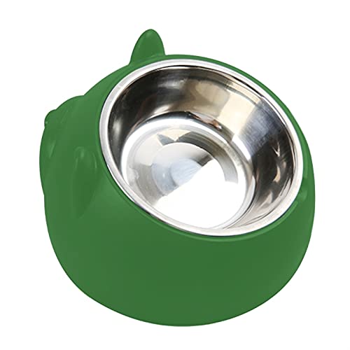 DDSP Mascota Acero Inoxidable Perro tazón Cachorro camada Comida alimentación Plato destete Plateado alimento Inoxidable Agua Cuenco Mascotas alimentador Cuenco Durable (Color : Gold)