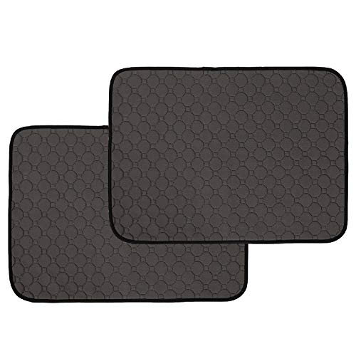 Decdeal - 2 alfombrillas de adiestramiento lavables para perro, gato, almohadillas de pipipi para perro, reutilizables, lavables y absorbentes, impermeables para perros, gatos, conejos