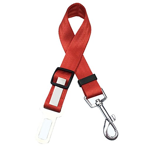 Demarkt Adaptador para cinturón de seguridad de coche para perros, rojo, 83 x 2,5 cm