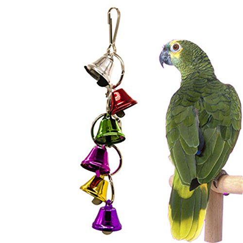 Demarkt Loros Juguete Multicolor Campanas Campana Juguete Papagayo Juguete kauspielzeug para Loros, Aras, Kleine cacatuidae, Gris Loros