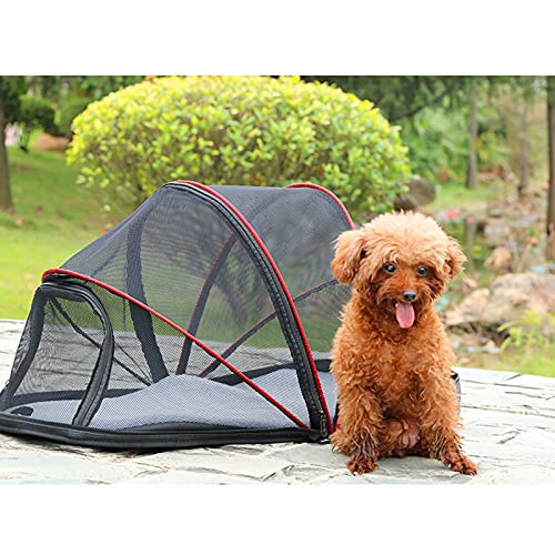 DFFng Jaula portátil para Mascotas al Aire Libre, Jaula para Gatos con Tienda desplegable, Perrera Plegable, cómoda Cubierta de Tela Lavable para Cachorros, con Bolsa de Transporte portátil