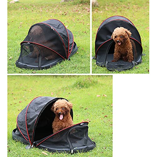 DFFng Jaula portátil para Mascotas al Aire Libre, Jaula para Gatos con Tienda desplegable, Perrera Plegable, cómoda Cubierta de Tela Lavable para Cachorros, con Bolsa de Transporte portátil