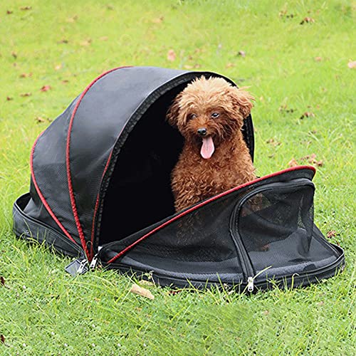 DFFng Jaula portátil para Mascotas al Aire Libre, Jaula para Gatos con Tienda desplegable, Perrera Plegable, cómoda Cubierta de Tela Lavable para Cachorros, con Bolsa de Transporte portátil