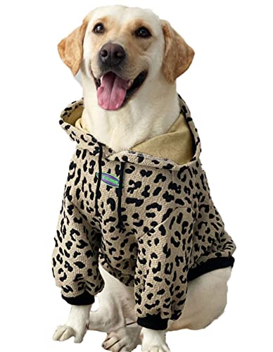 DHGTEP Abrigo para Perro Grande con Capucha Otoño Invierno Ropa Gruesa Caliente Labrador Doberman Suéter para Perro Bulldog Francés Chihuahua Pequeño Mediano Perro Grande (Color : Beige, Tamaño : 11)