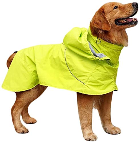 DHGTEP Chubasquero para Perros Protección para la Lluvia Gorra Extraíble Impermeable Abrigos para la Lluvia al Aire Libre para Perros Pequeños, Medianos y Grandes (Color : Yellow, Size : XS)