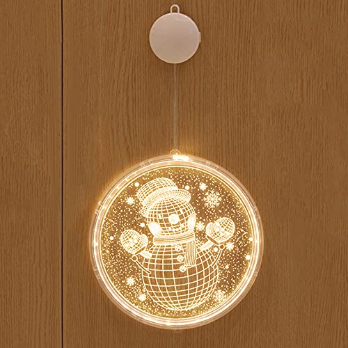 Dibiao Navidad LED Decoración Luz 8. 7In Ventana Colgante Luz Batería Suministro Hogar Lámpara Decorativa para Interior Pared Puerta Dormitorio Camino Al Aire Libre