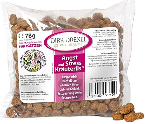 Dirk Drexel Relax Herbal Herbal para Gatos 78g | Ansiedad y estrés con Flores de Bach | Paz Mental | para la armonización