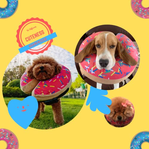 Dirty Little Paws Collar Inflable para Perro | Alternativa a Campana de Perro o Cono de Recuperación | Cómodo Collar Isabelino de Perro Estilo Donut | Collar de Recuperación para Perro Pequeño (Rosa)