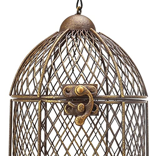 Diseño Creativo Alimentador de pájaros Alimentador de jaula de aves Colgando Pájaro salvaje Casa de metal Alimentador de Metal Patio trasero Decoración Jaula de pájaros Accesorio Regalo Comedero for S