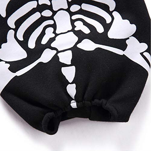 Disfraz de Esqueleto para Perro, Gato, Fiesta de Halloween, Esqueleto, Mascota, Perro, Gato, Mono, Disfraz de Cosplay, Disfraz, Gatito, Cachorro, Ropa para Mascotas pequeñas y Medianas (Negro, XL)