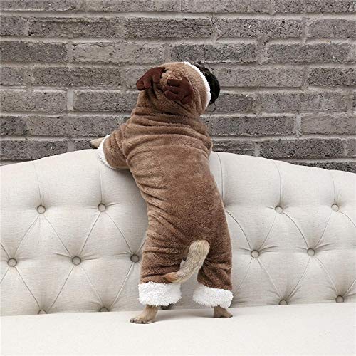 Disfraz De Invierno para Perro, Ropa para Perro Pug De Color Sólido, Cosplay, Ciervo, Oveja, Perro, Bulldog Francés, Abrigo para Cachorro De Navidad XL Oveja