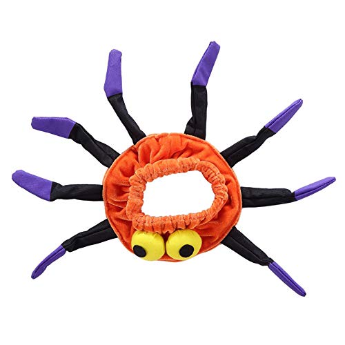 Disfraz De Mascota Halloween Con Cuello Araña Para Mascotas Con Bufanda De Spiderman Elizabeth Círculo Protector Cuello Gato Perro Decoración Divertida Cuello Mascota Cachorro Gato Accesorios Vestir