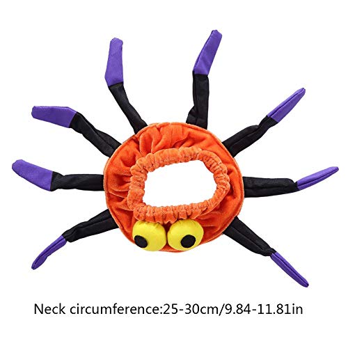 Disfraz De Mascota Halloween Con Cuello Araña Para Mascotas Con Bufanda De Spiderman Elizabeth Círculo Protector Cuello Gato Perro Decoración Divertida Cuello Mascota Cachorro Gato Accesorios Vestir