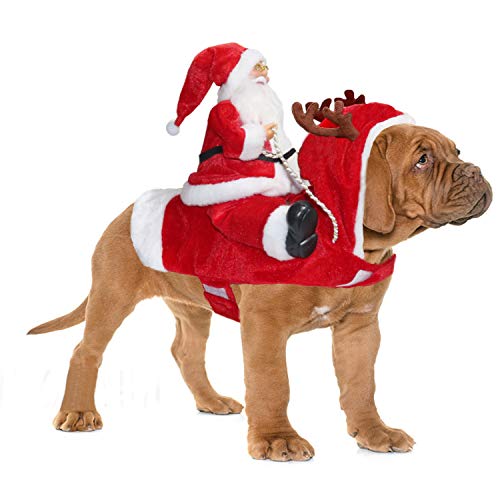 Disfraz de Papá Noel para Perro, de Bwoge, para Navidad, para Mascotas, Disfraces de Papá Noel, para Cosplay, Disfraces de Fiesta para Perros y Gatos, para Perros pequeños, medianos y Grandes