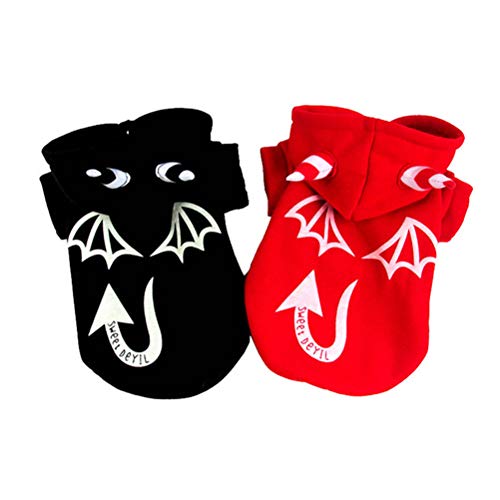 Disfraz De Perro De Halloween - Patrón de fantasma de Halloween Ropa para perros Sudadera con capucha luminosa Disfraces Trajes Sudadera cálida Ropa para perros para fiesta de Halloween Talla XL Negro