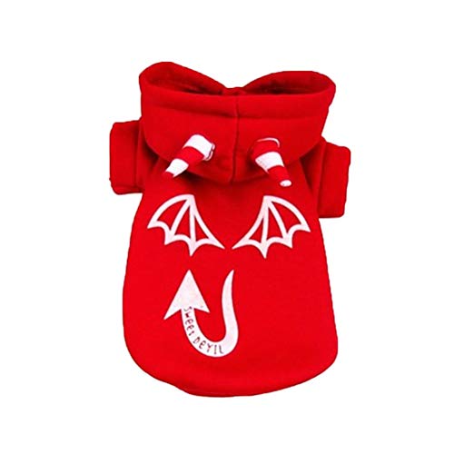 Disfraz De Perro De Halloween - Patrón de fantasma de Halloween Ropa para perros Sudadera con capucha luminosa Disfraces Trajes Sudadera cálida Ropa para perros para fiesta de Halloween Talla XL Negro