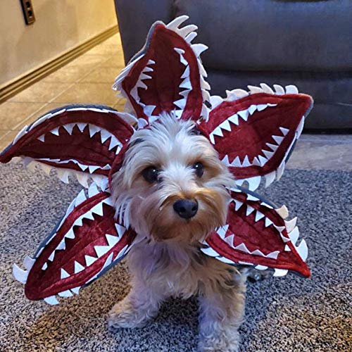 Disfraz de perro Demogorgon para cosplay de mascotas, gatos, cachorros, extraños, televisión, Halloween, decoración de tocado, diadema, accesorio para fiesta de Navidad, regalo rojo