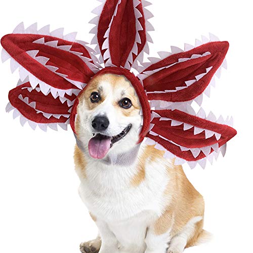 Disfraz de perro Demogorgon para cosplay de mascotas, gatos, cachorros, extraños, televisión, Halloween, decoración de tocado, diadema, accesorio para fiesta de Navidad, regalo rojo