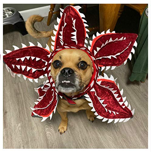 Disfraz de perro Demogorgon para cosplay de mascotas, gatos, cachorros, extraños, televisión, Halloween, decoración de tocado, diadema, accesorio para fiesta de Navidad, regalo rojo