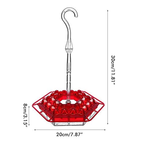 Dispensador de comida para pájaros, forma de diamante colgante máquina de alimentación de pájaros, granos de columna de revestimiento para colgar, estaciones de alimentos para pájaros silvestres