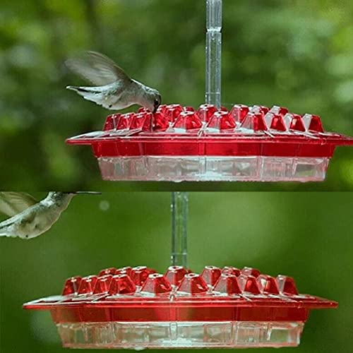 Dispensador de comida para pájaros, forma de diamante colgante máquina de alimentación de pájaros, granos de columna de revestimiento para colgar, estaciones de alimentos para pájaros silvestres