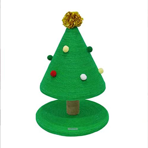 DIY Árbol De Navidad Cat Rasguño Publicar con Pelota De Colgando Juguete Adulto Gatos Adultos Condominio De Peluche Destino De Pet Pet Muebles Play Casa para Kitty Gatten, 1