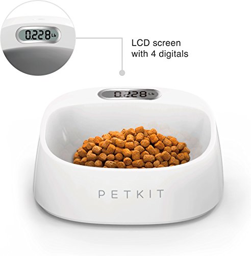 dobar Petkit Anti-Bacterial Integrated Weighing Scales with App Comedero Fresh con báscula integrada, con aplicación, calcula la cantidad de Comida óptima, plástico ABS, Blanco