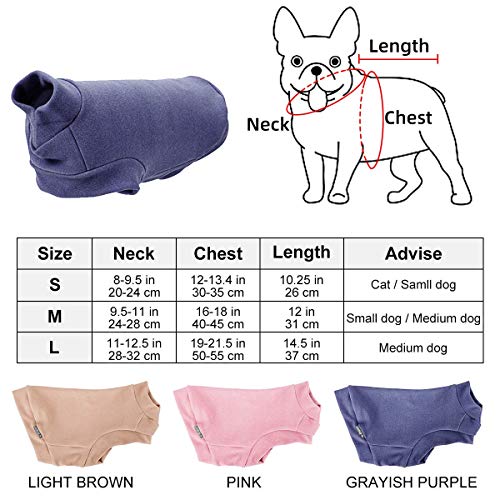 Dociote Jersey para Perro Pequeño- Ropa para Perros y Gato Chaleco Suéter para Invierno para Perro Mascotas pequeño y medianos L Azul grisáceo