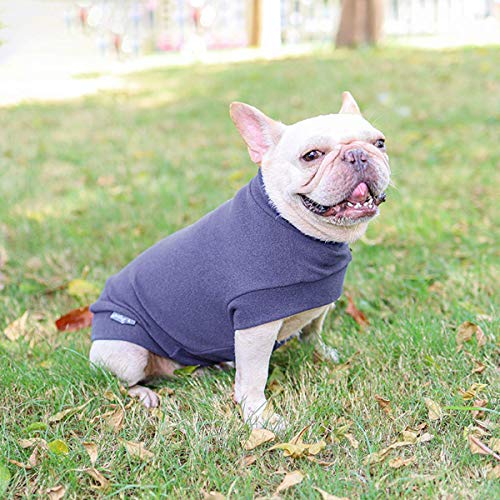 Dociote Jersey para Perro Pequeño- Ropa para Perros y Gato Chaleco Suéter para Invierno para Perro Mascotas pequeño y medianos L Azul grisáceo