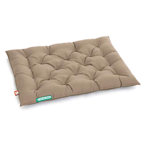 Doctor Bark Cojín para perros Urban – Cama ortopédica para perros – Lavable hasta 95 °C – Robusto para interior – Colchón para perros – Fabricado en Alemania (L – 80 x 60 cm, marrón dorado)