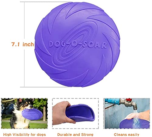 Dog Frisbee Discos blandos indestructibles - para perros grandes - Frisbees de goma para la formación - Servicio pesado para la recuperación, Tug de guerra, Captura ( Color : YELLOW , Size : XL 22CM )