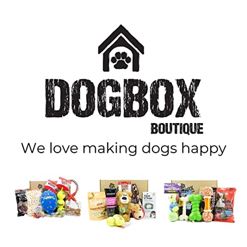 Dogbox Boutique - Caja de regalo para perros de Navidad, ideal para cumpleaños, Navidad o un regalo mensual – explosión de golosinas, juguetes y accesorios