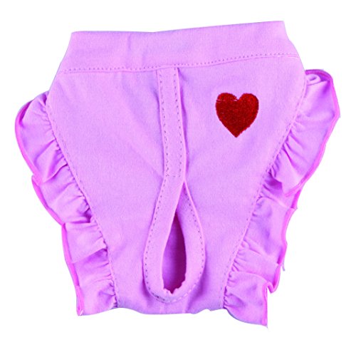 Doggy Dolly DSR047 - Braga Protectora para Perros con corazón, Corte Alto, Color Rosa, Talla L