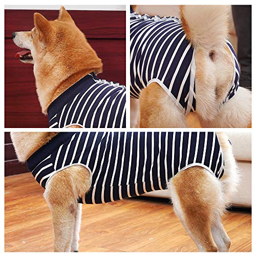 Dotoner Chaleco de recuperación para Perros y Gatos, Protector de heridas Abdominales, Ropa quirúrgica médica para Cachorros (XXXL, Blue)