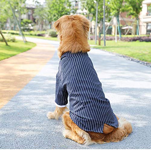 DQY Traje Perro Vestido Rayado otoño e Invierno Samoyedo Labrador Golden Retriever Ropa for Perros Mediana Grande Traje del Animal doméstico del Perro Chaqueta De Perro (tamaño : S(2.5KG))