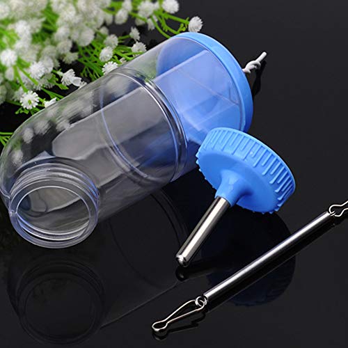 dragonaur-home decor 1 PC Pet Auto Alimentación Botella de Agua a Prueba de fugas Perro Dispensador de Agua Pet Conejo Hámster Colgante Auto Botella de Agua Alimentador Azul Claro L