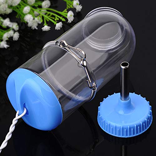 dragonaur-home decor 1 PC Pet Auto Alimentación Botella de Agua a Prueba de fugas Perro Dispensador de Agua Pet Conejo Hámster Colgante Auto Botella de Agua Alimentador Azul Claro L