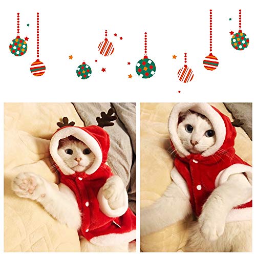 DriSubt Ropa Navideña Para Perro, Mascota Perro Gato De Navidad Disfraz, Perro Ropa De Invierno Chaleco Traje De Navidad, Traje De Mascota, Decorativa De Navidad, Abrigo De Cálido (L)